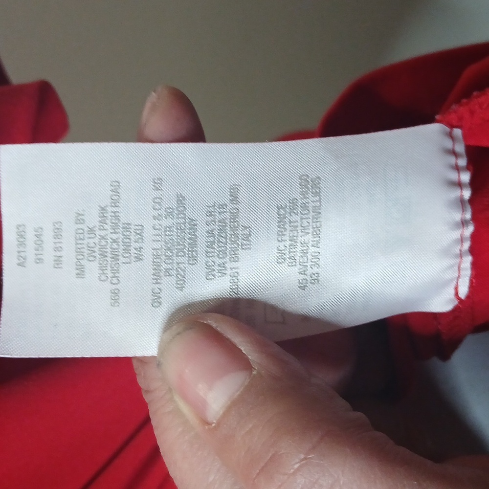 Susan Graver red quarter sleeve tee shirt size large - Picture 9 of 16